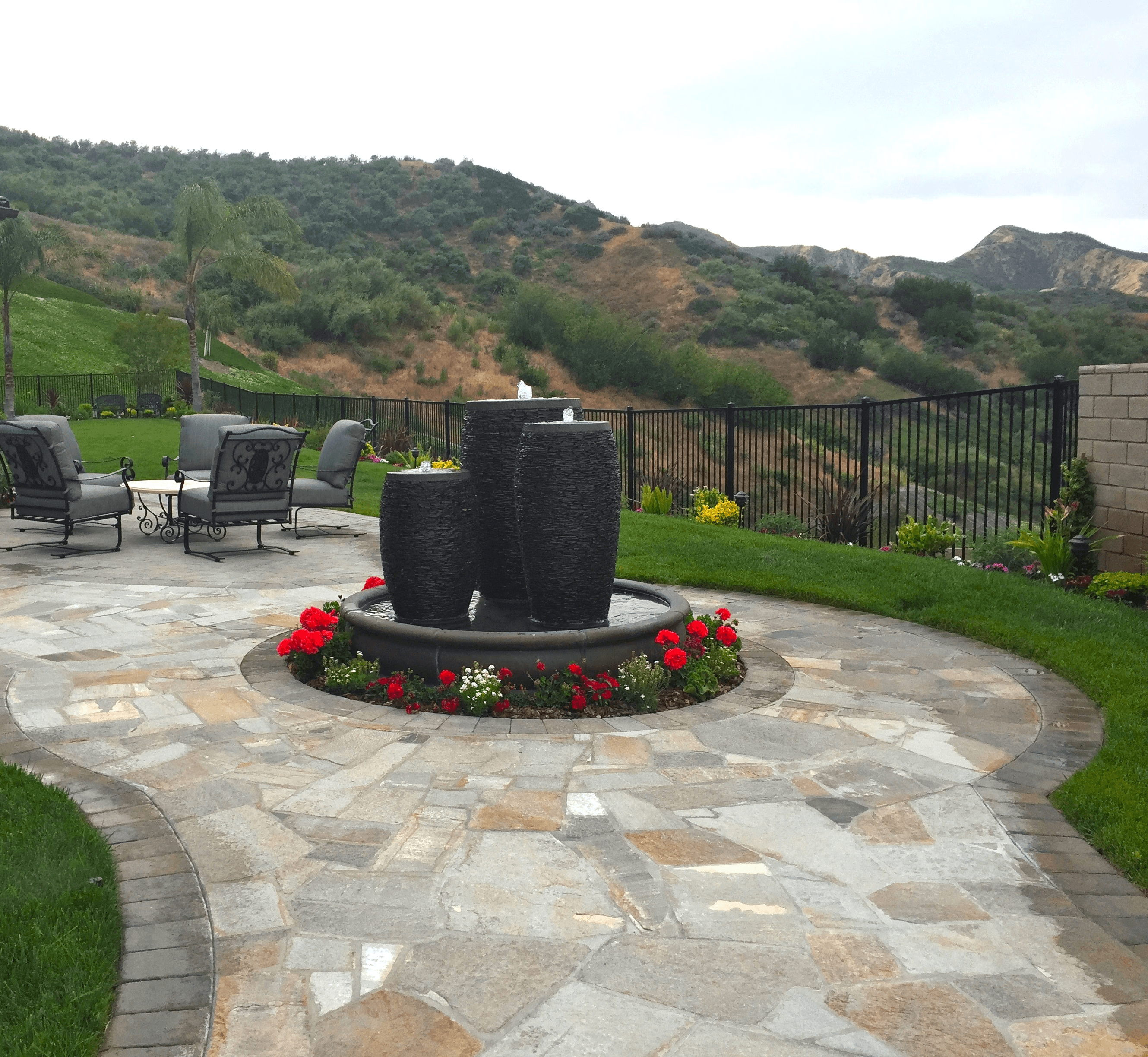 Modern landscaped garden showcasing professional outdoor design.